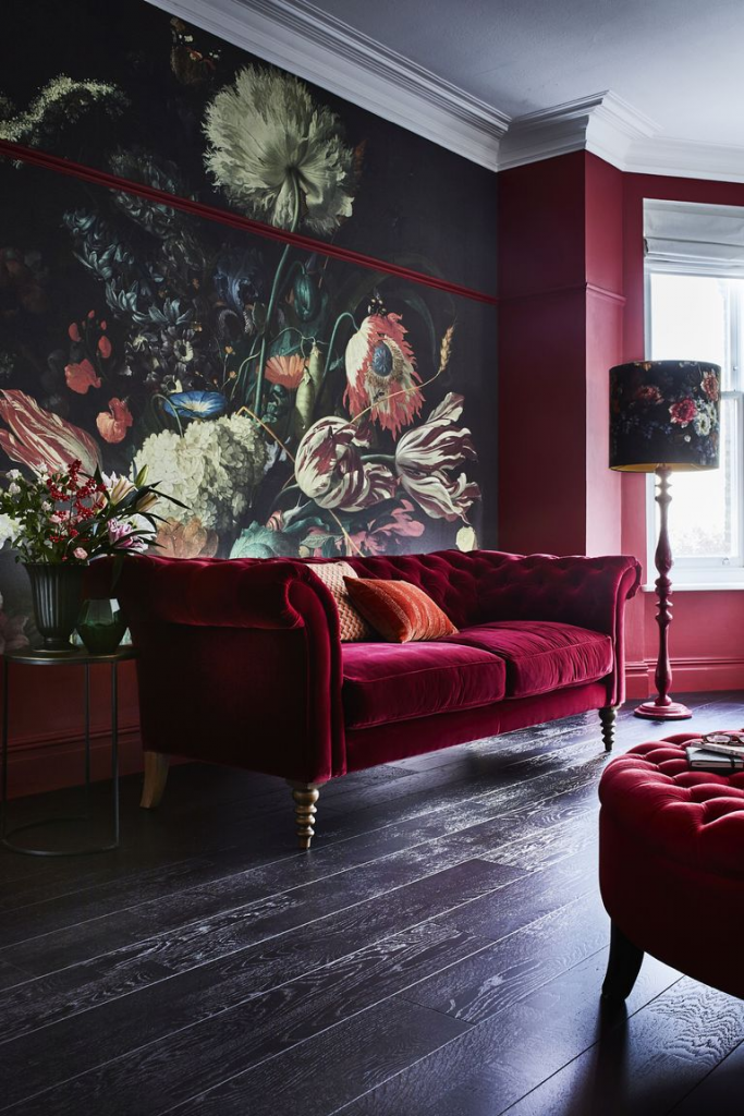 interior color schemes - black and red