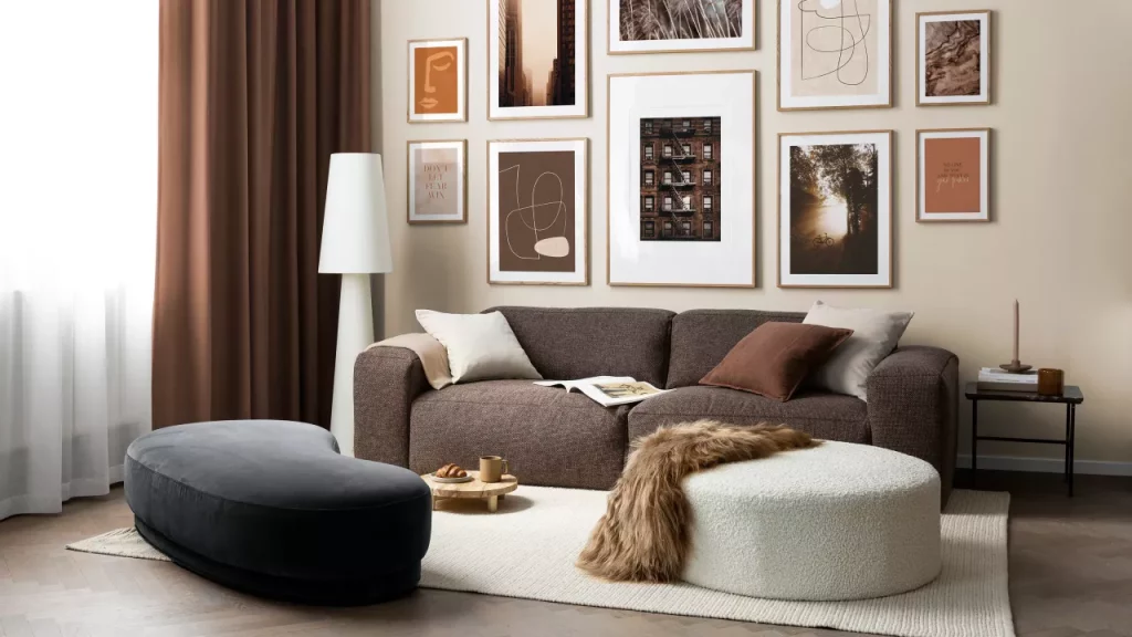 interior color schemes - gray and brown
