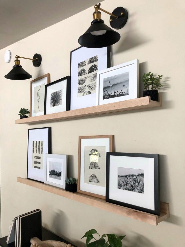build floating gallery wall design