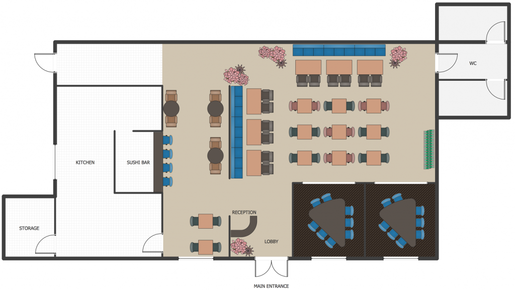 fast food restaurant design layout