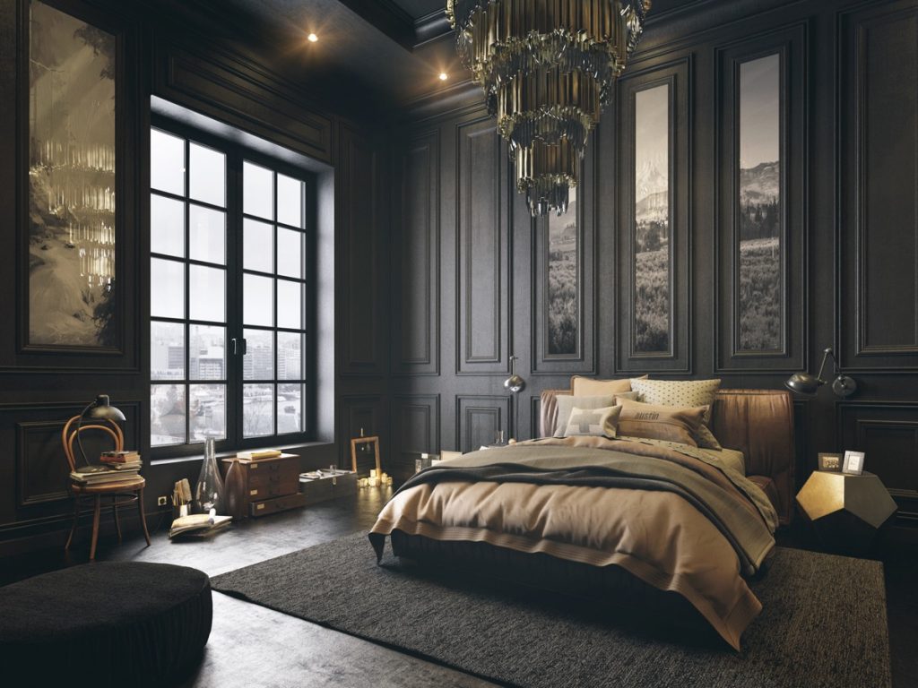 master bedroom design with sophisticated theme