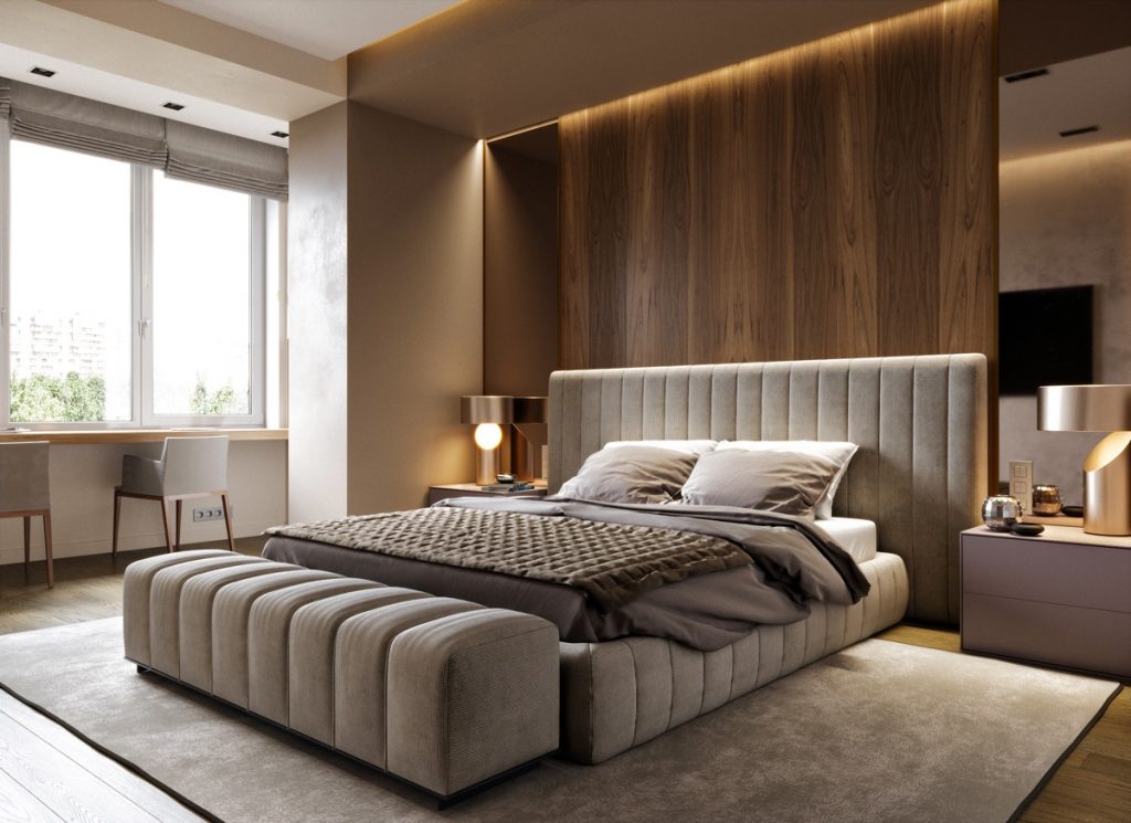 master bedroom with contemporary design