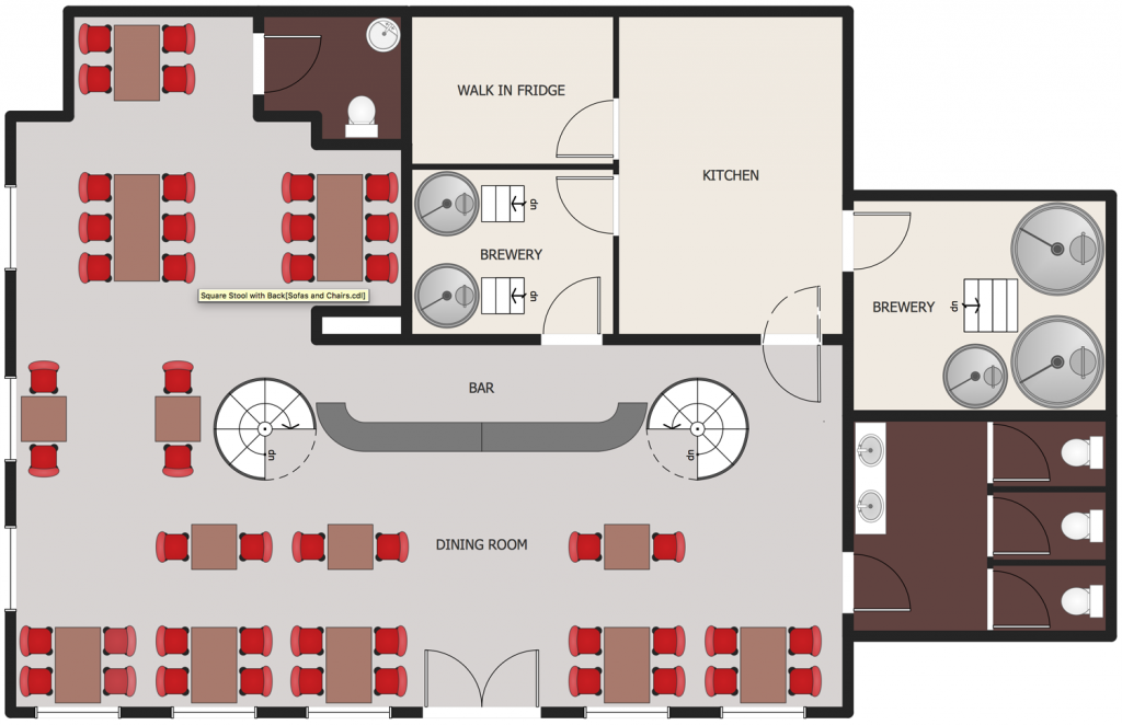 fast food restaurant design layout