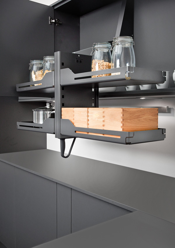 small kitchen design - mount metal rack