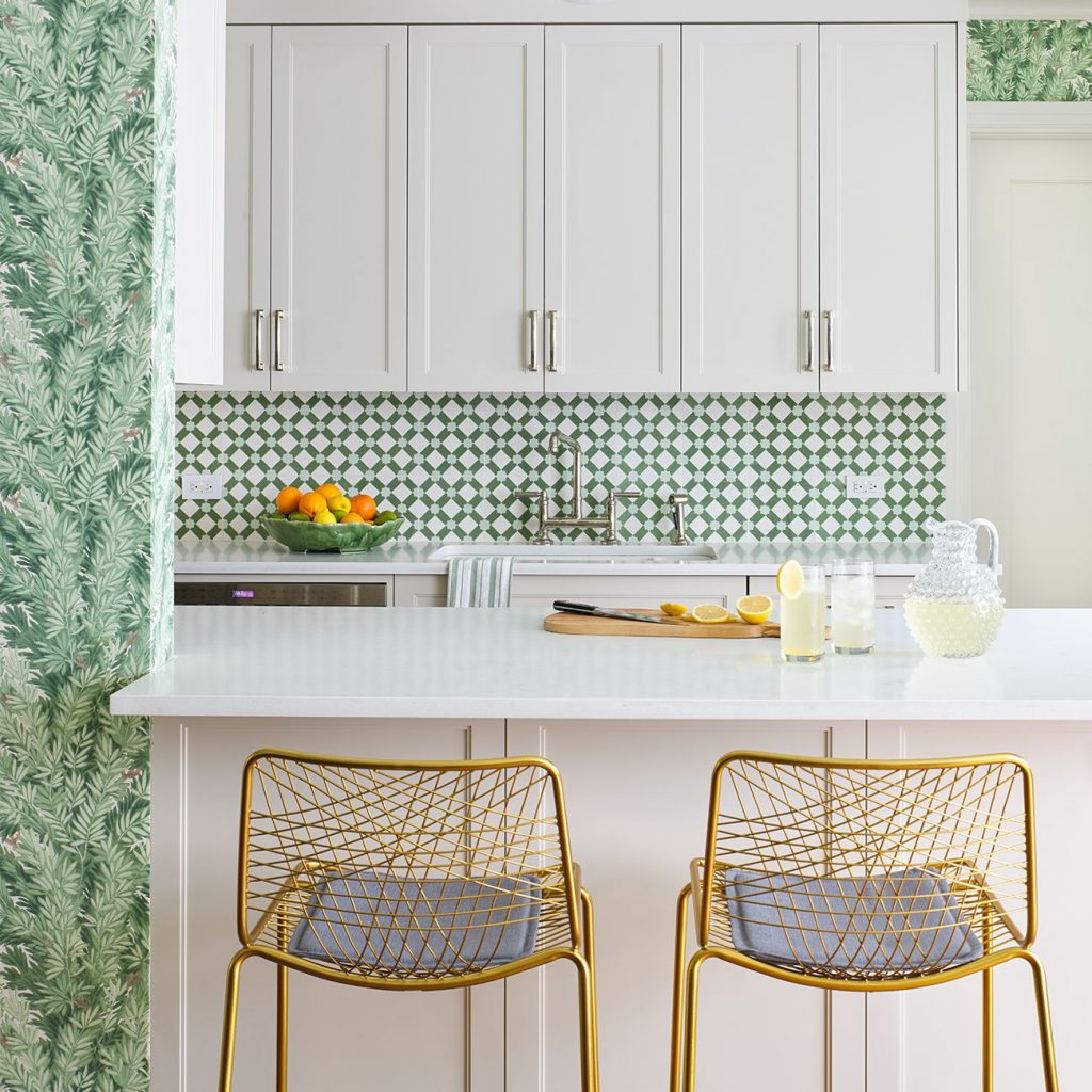 small kitchen ideas - Infuse pop of colors