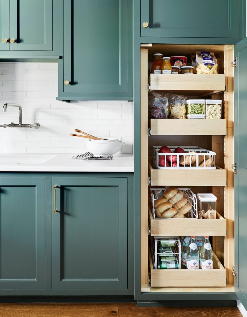 small kitchen ideas - install pull-out pantry drawer
