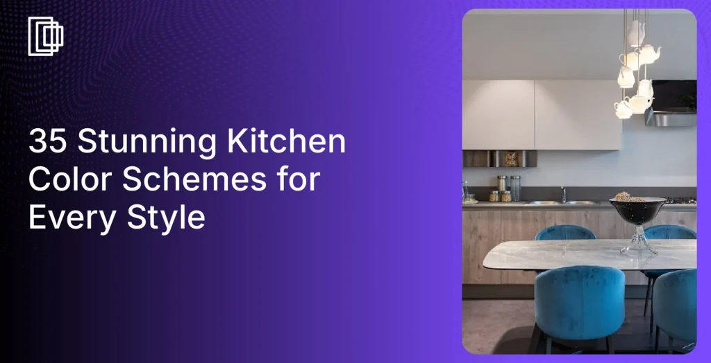 Modern home featuring a vibrant kitchen color scheme