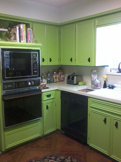 kitchen color schemes - lime green