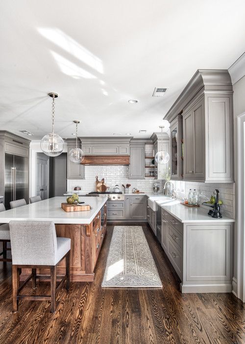 light gray with white - kitchen color schemes
