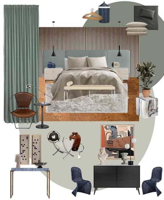 bedroom mood board - realistic picture