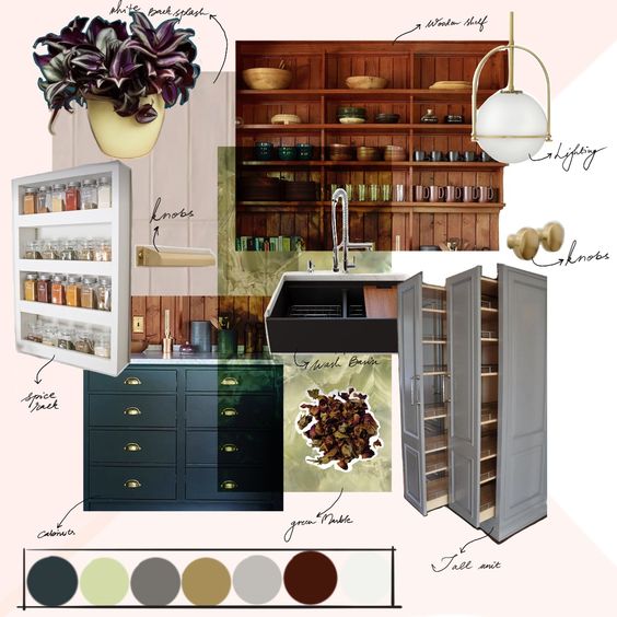eclectic kitchen mood board