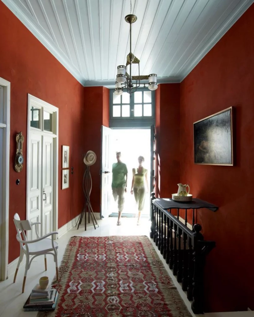 hallway color schemes - all red