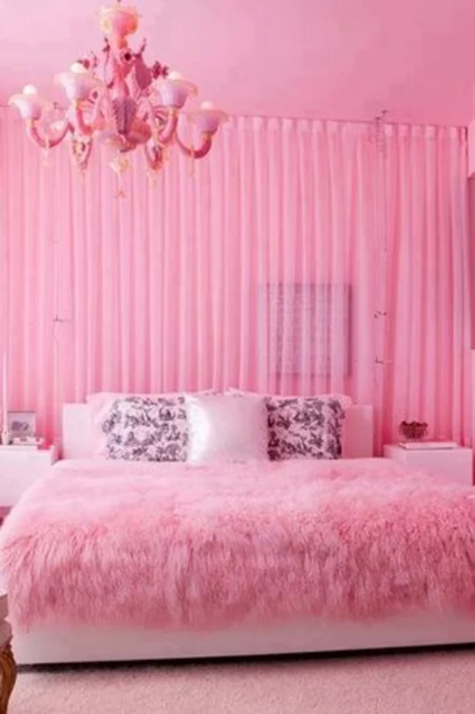 bedroom color schemes - bubble gum pink
