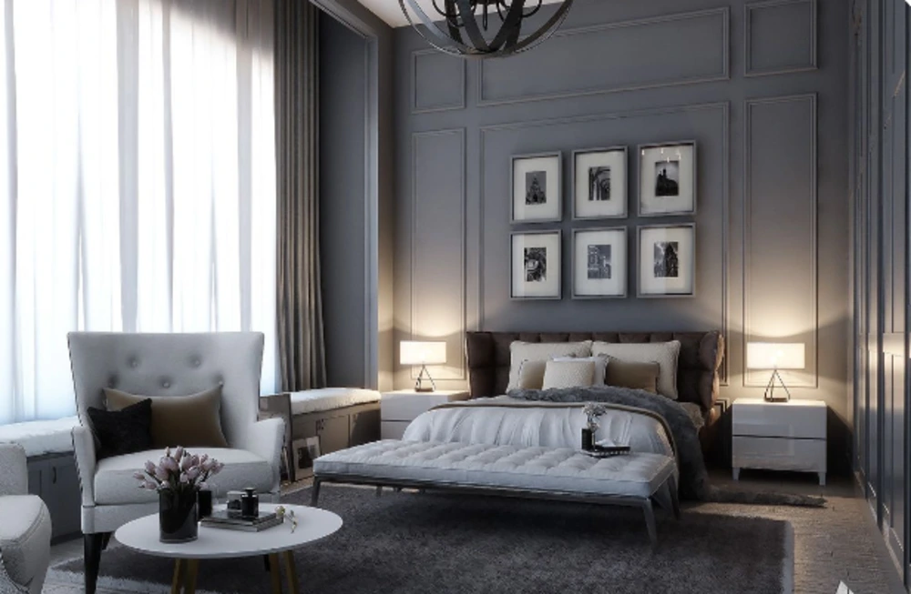 bedroom color schemes - master marble