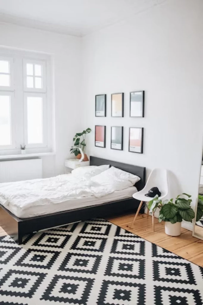 esquemas de color del dormitorio - tonos tierra del sofá