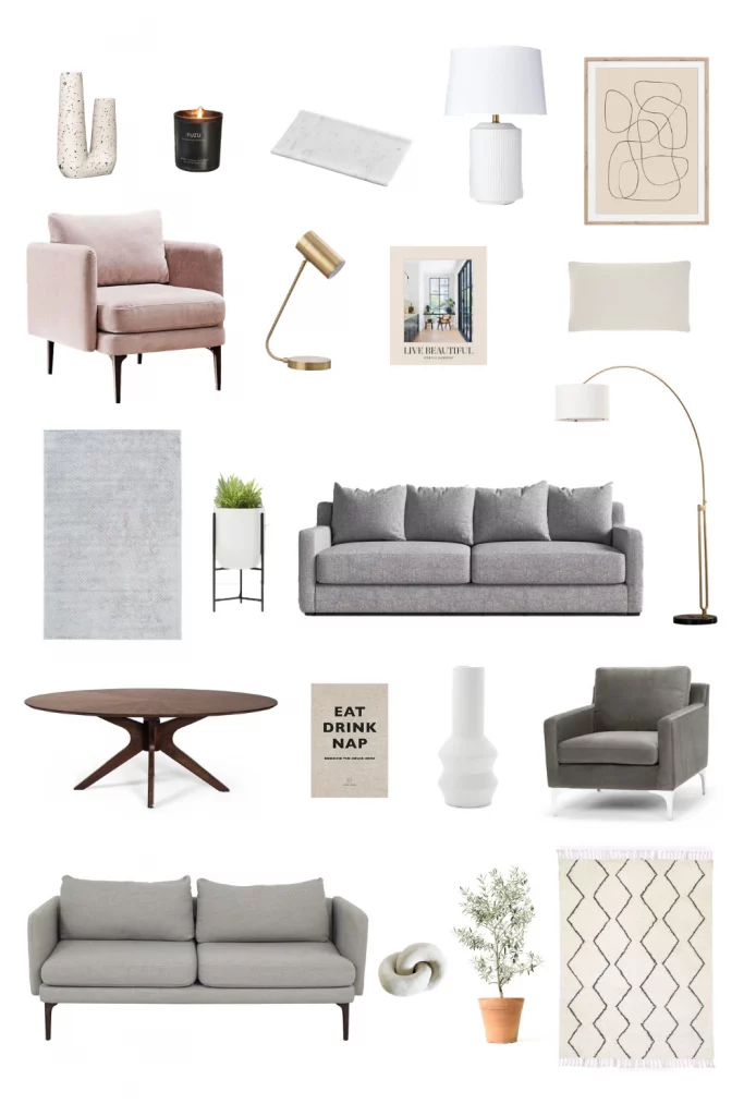 create living room mood board to investigate and eliminate unproductive thoughts