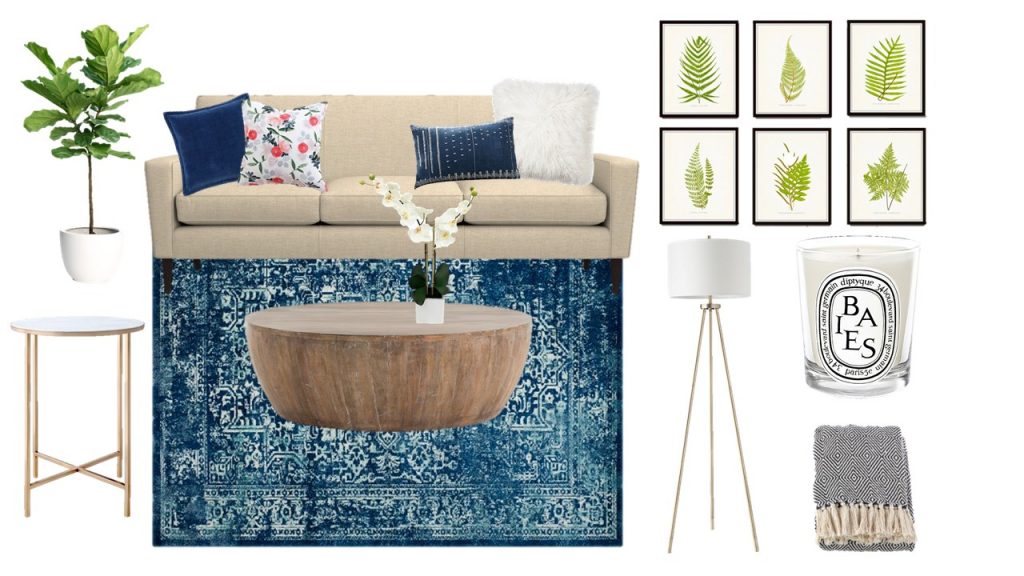 how to create living room mood board design