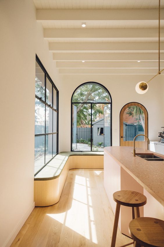 interior arche designs - swap traditional rectangular windows for arched ones
