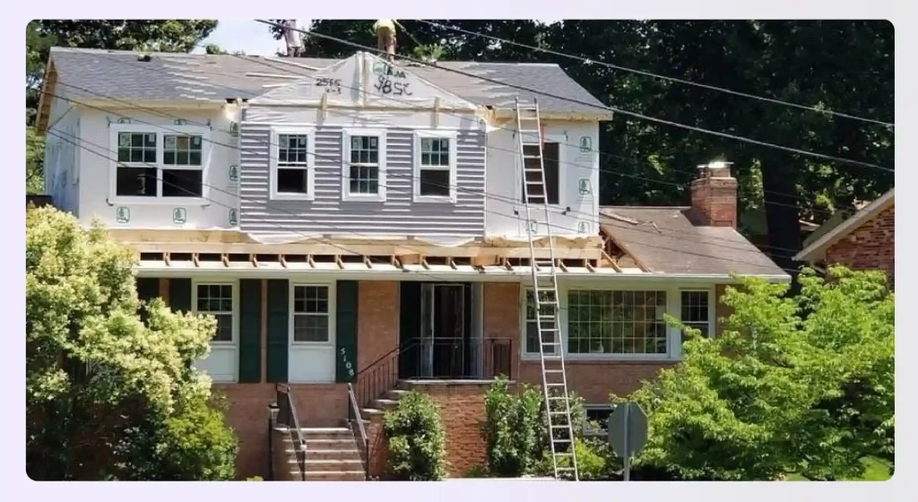 Two-story home design with vertical expansion