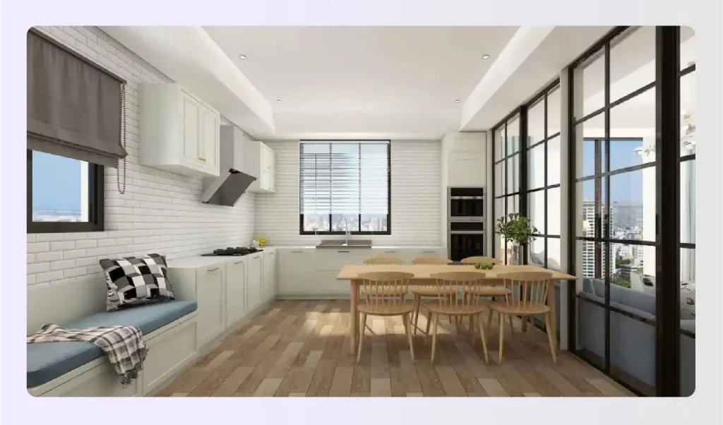 A well-crafted kitchen showcasing high-quality furniture