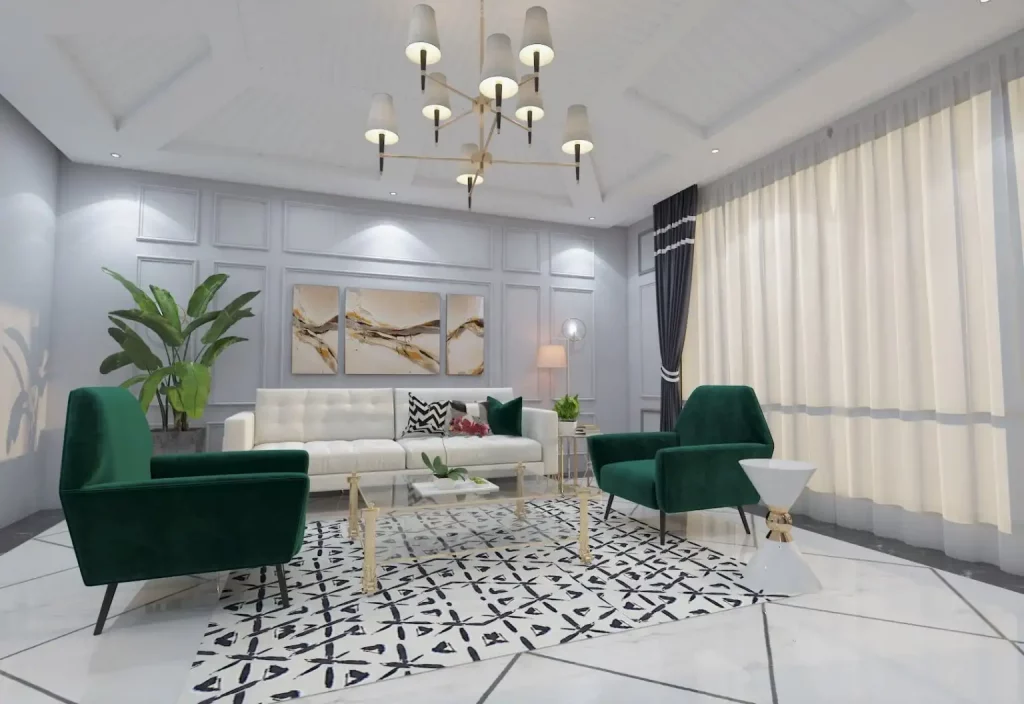Modern home decore with blended design styles