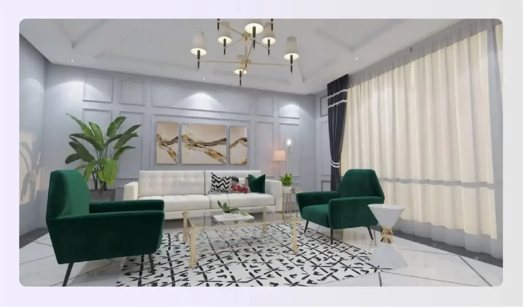 Personalized living room blending multiple design styles
