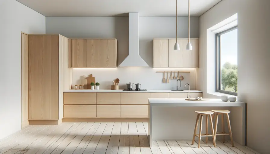 Minimalistic Nordic Theme Kitchen Design