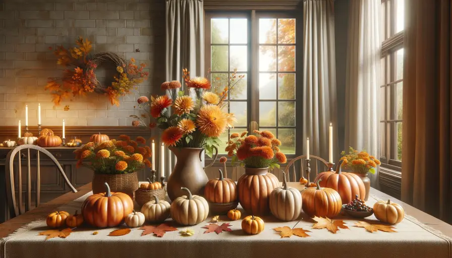 Thanksgiving-Decoration-Fresh-flowers