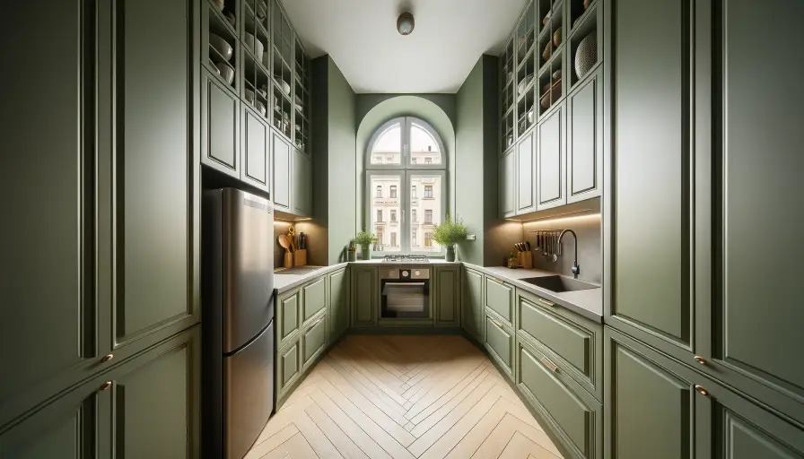 U-Shaped Kitchen with European Design Elements