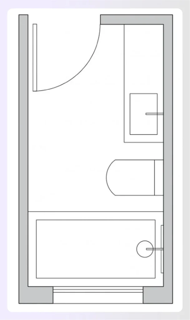 A large master bathroom featuring a double vanity layout