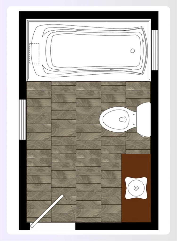 A modern wet room with a tub and shower in one enclosure