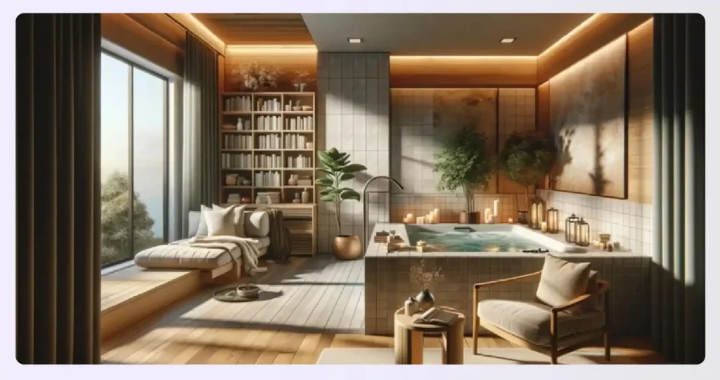 A spa-like bathroom designed for relaxation and self-care