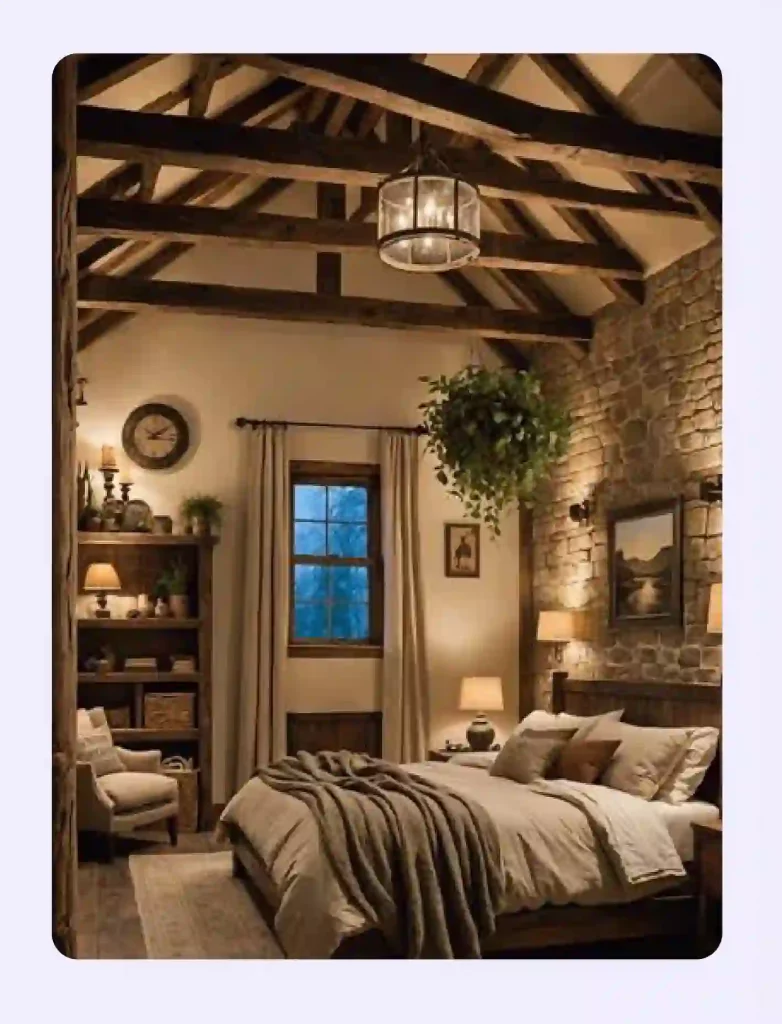 An inviting and uncluttered ranch guest room for visitors
