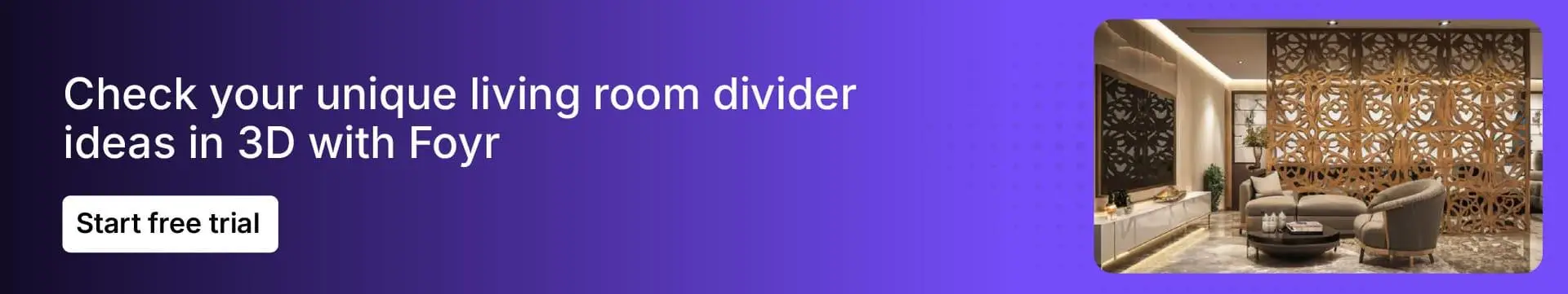 Create living room dividers with Foyr