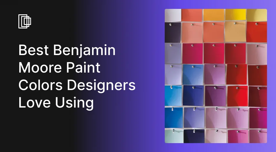 Benjamin Moore paint colors in designs