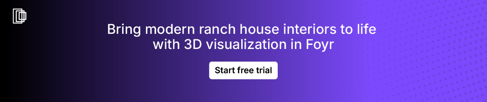 Create a 3D floor plan for ranch home with Foyr