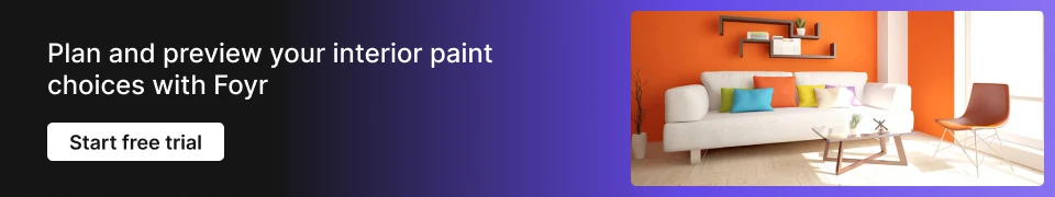 Visualize wall paint combinations using Foyr