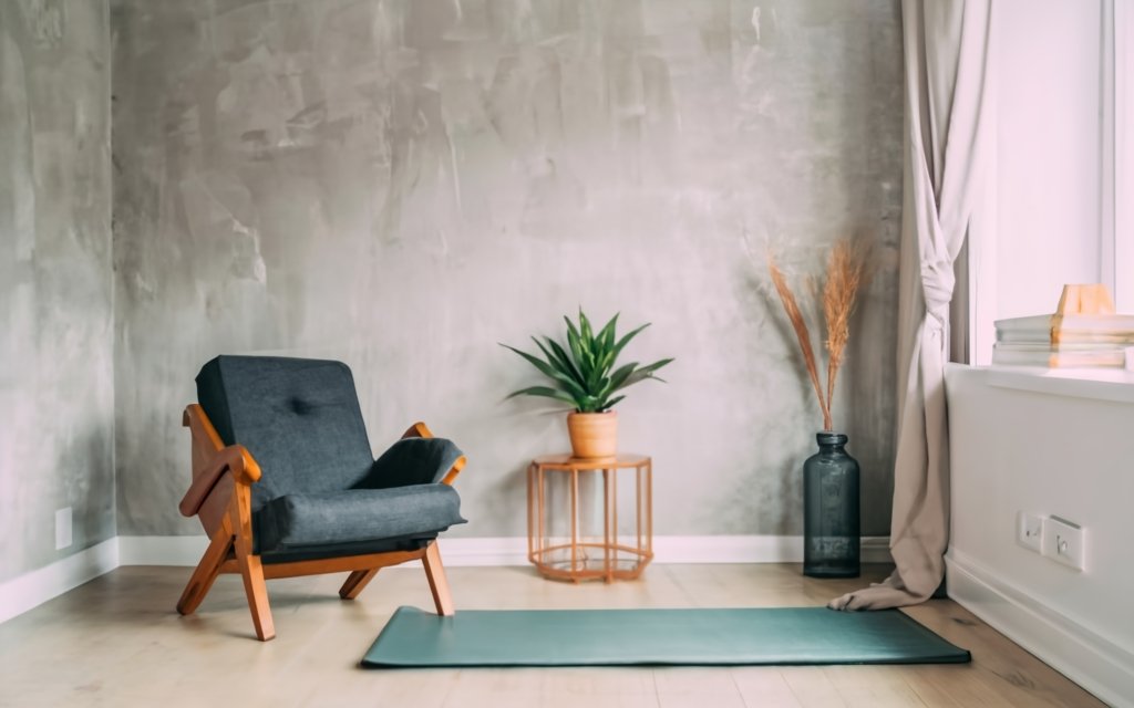 cozy chair in your meditation space