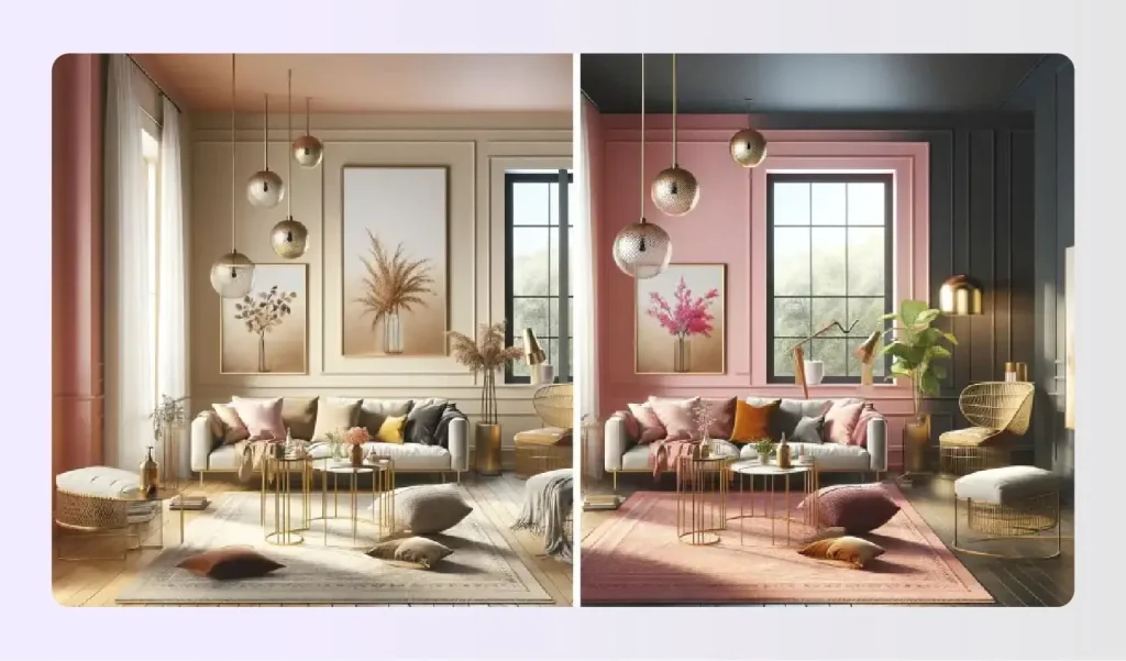 Contrasting living room designs in light dark Contrasting living room designs in light dark