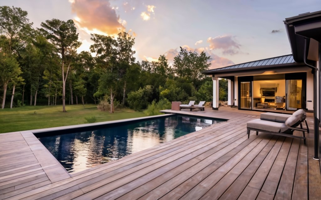 pool in ranch house