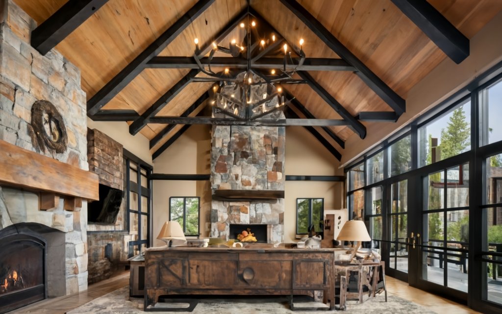 rustic look ranch house