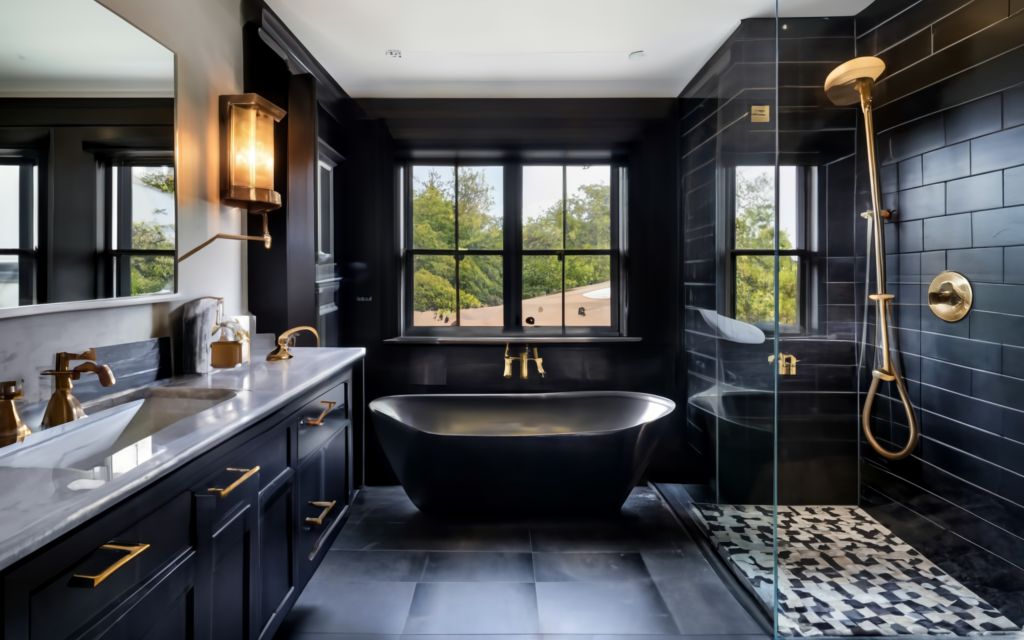 All Black Bathroom Tiles