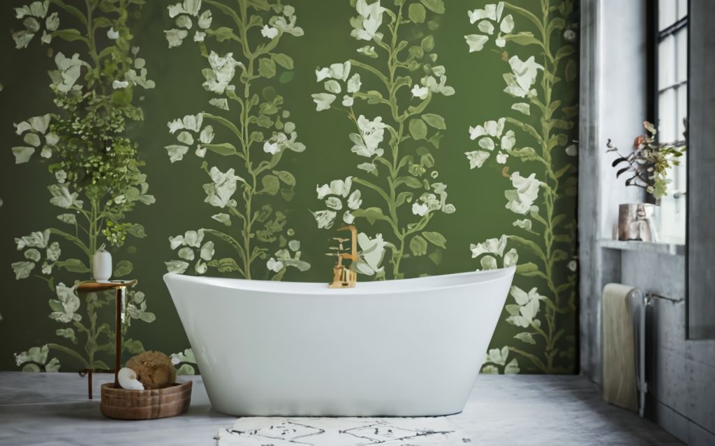 Botanical Bathroom Wallpaper