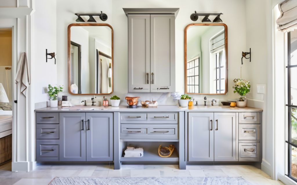 Cabinets in Open Concept Bathrooms