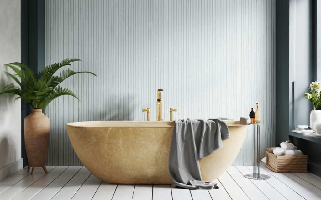 Classic Stripes Bathroom Wallpaper