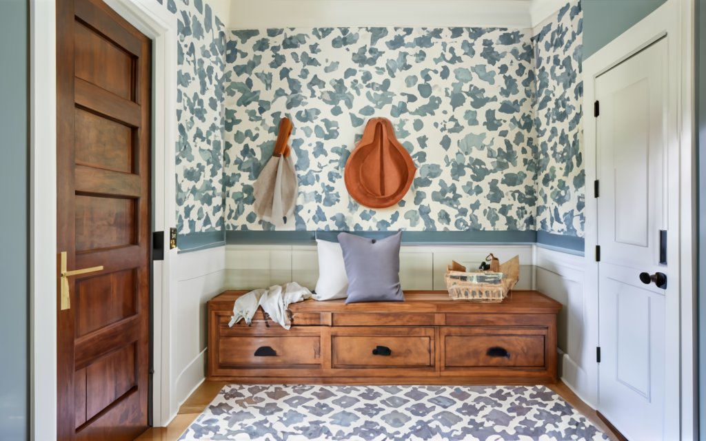 Mudroom ideas - Go Bold in Your Wallpapers