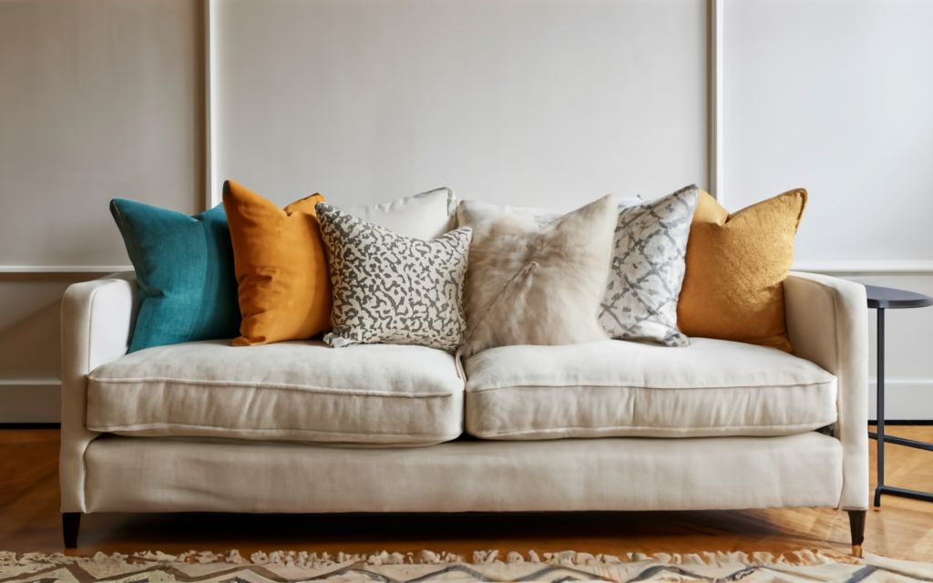 Avoid piling pillows on furniture