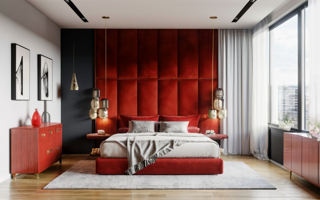 Red lacquer bedroom color