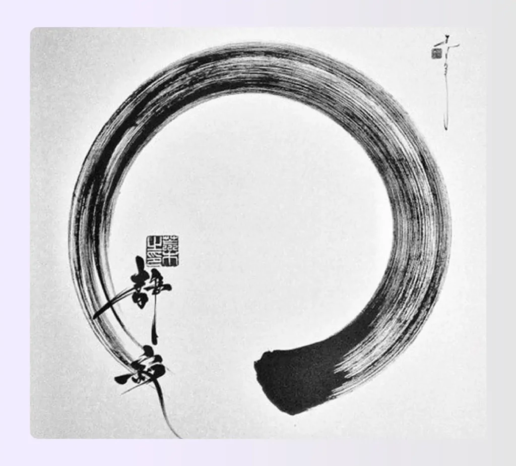 Enso circle symbol representing wabi sabi philosophy Enso circle symbol representing wabi sabi philosophy