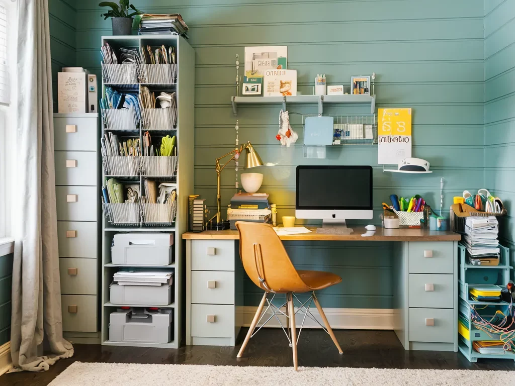 Home Office Design Ideas - Use Cabinets